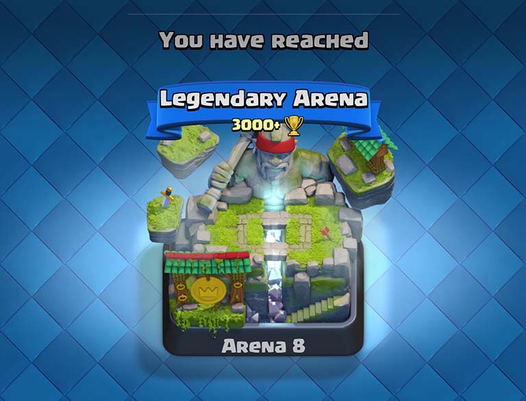 how to get to arena 8 clash royale